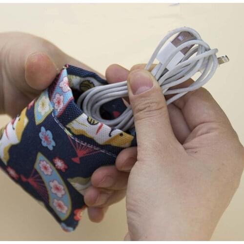 Cute Pocket Coin Purse Girl Key Case Canvas Lucky Cat Portable Headphone Bag Harajuke Cartoon Cats Mini Coin Purse Storage