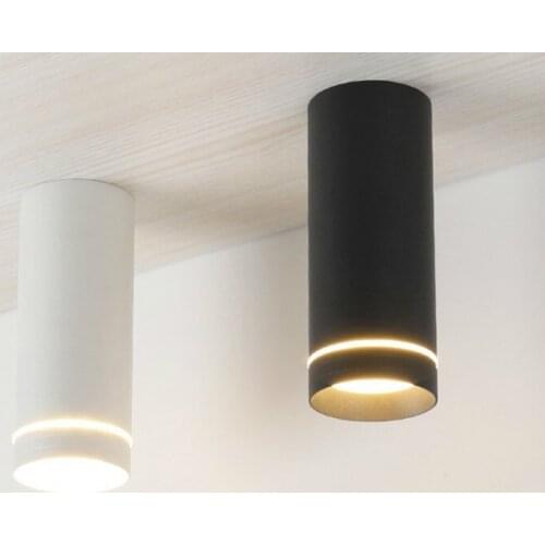 Nordic home led wall mounted black spotlights living room aisle ceiling white simple round lamp WF5161600