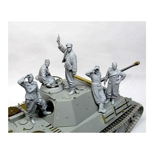 New Unassembled 1/35 stand CREW (5 MAN NO TANK) Resin figure model kit DIY Unpainted