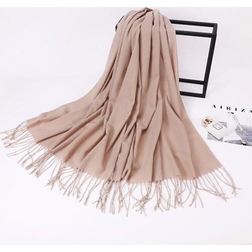 2021 Pure Color Fringed Scarf Women Fashion All-match Autumn And Winter Long Scarf Warm Female Shawl Hot Sale Men Scarf Popular