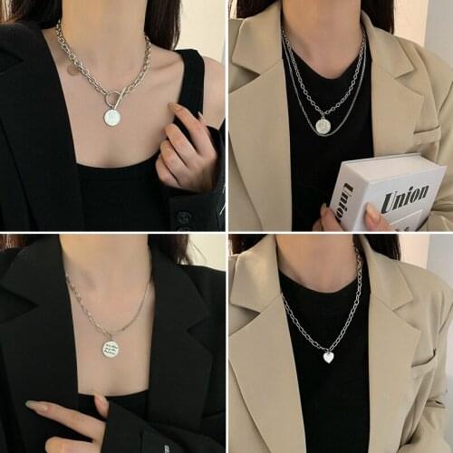 Cold Wind Punk Necklace Niche Design Sense Temperament Clavicle Chain Ins Simple Necklace Trendy For Women Jewelry Gift Collier