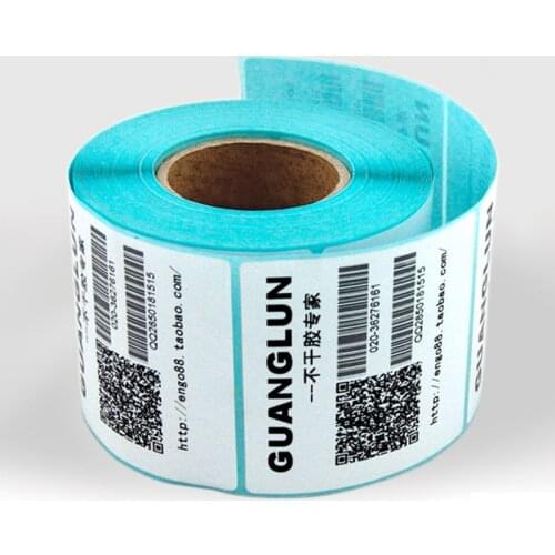 Kraft paper bar code sticker printer use