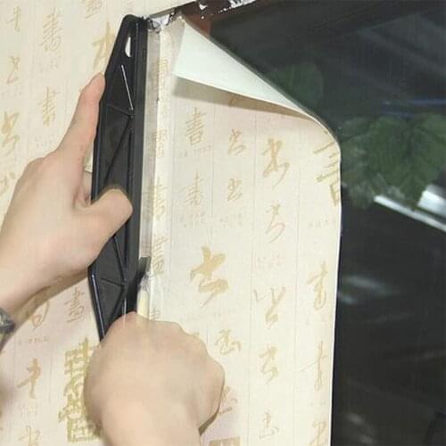 Wallpaper Scraper Tools Sturdy DIY Plastic Handle Squeegee Work for Smooth Stainless Steel Blade Length 29cm/11.42'' M17E