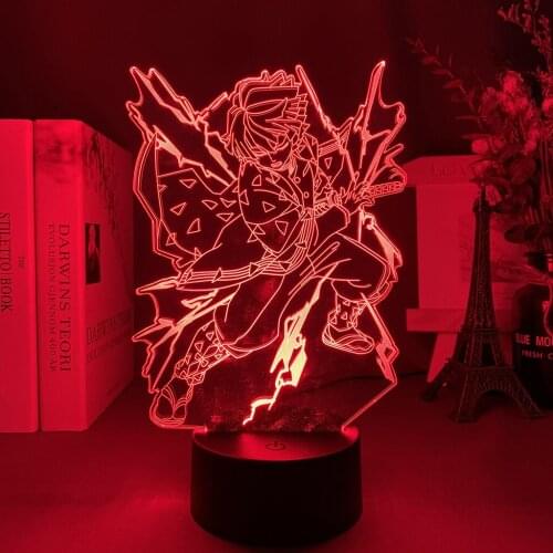 3D lamp Led Night Light Anime Demon Acrylic Neon Bedroom Table Decor NightLight Slayer Kids Birthday Gift Bedside Christmas