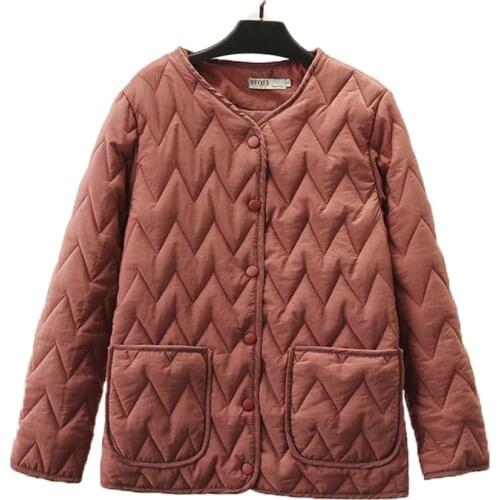 Loose Plus Size Cotton Coat 2020 New Down Cotton Women Coat Short Autumn Winter Long Sleeves Casual Jacket Outwear Parkas A889