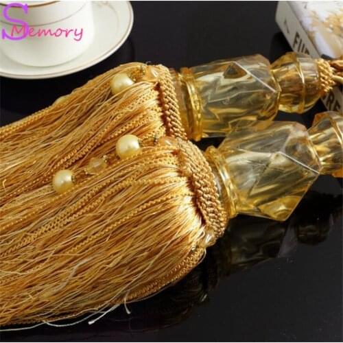 Triangular crystal ball European curtain tassels hanging ball tie strap holder accessories home decor