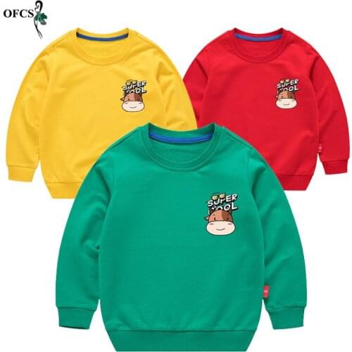 Sales With Free Shipping Spring New Childrens Clothing Girls Cartoon Long-sleeved T-shirt Baby Boys Sweatshirts Kids Hoodies 8T