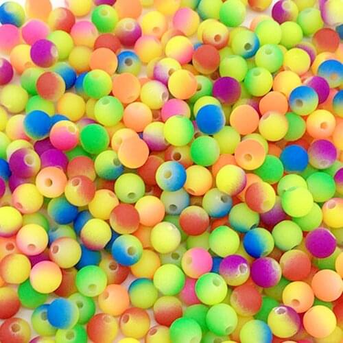 Pick Size 6/8/10/12mm DIY New Hot Explosion models Mixed Round Acrylic Spacer Beads Jewelry making for Bracelet Necklace