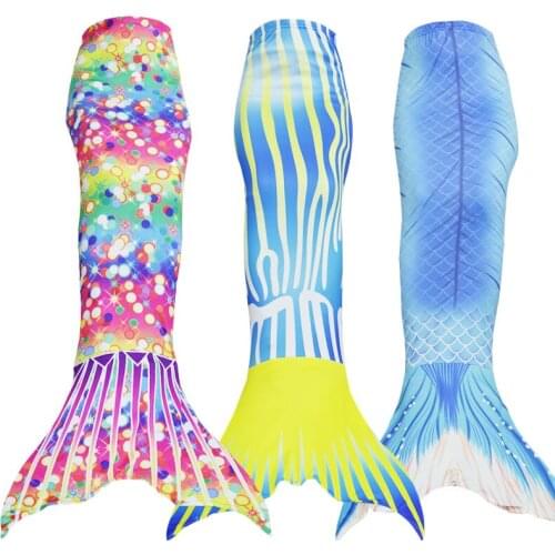 Mermaid Tail Swimmable Cosplay Costume Swimsuit for Girls Swimming (No Monofin) Princess Costume for Children Girls Beach Wear