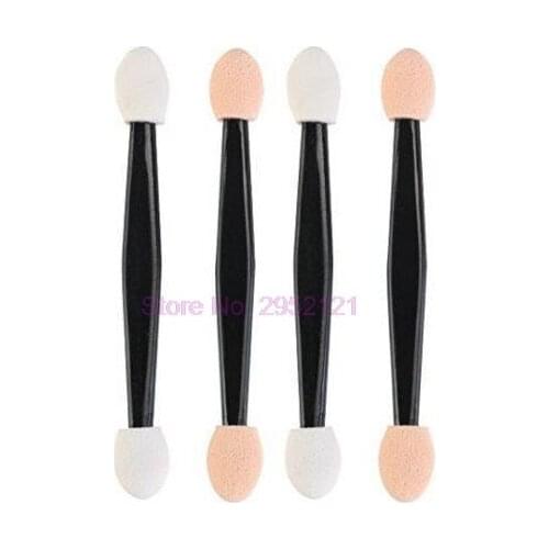 100bags 100pcs/bag Sponge Stick Eye Shadow Applicator Cosmetic Brushes Double-head Eyeshadow Brush For Women Makeup Tools