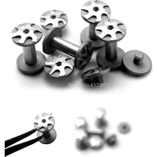 2Pcs 5MM/6MM M4 Screw Knife Handle DIY Material Fastening American Style Five-pointed Star Rivet 0.57 Inches Fk04
