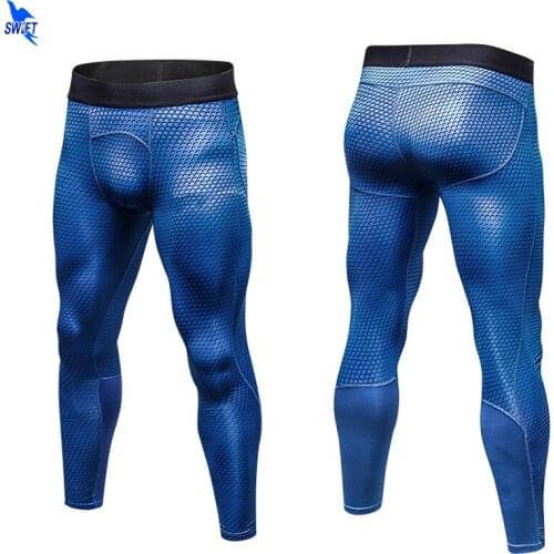2020 Running Compression Tights Men Breathable Workout Leggings Gym Sports MMA Rashguard Trousers Male Quick Dry Fitness Pants