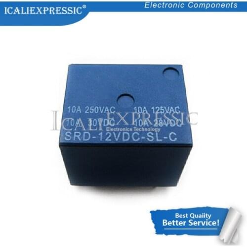 5PCS SRD-12VDC-SL-C T73-12V 5 pin PCB 12V DC Power Rela In Stock