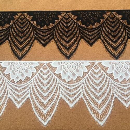 24cm 3meter Single irregular, eyelash flower lace dress, skirt, lengthened decoration, DIY dress, wedding dress accessories