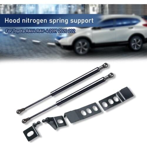 Car Front Engine Bonnet Gas Struts Bars Damper Hood Lift Auto Gas Shock Hood Strut Damper For Toyota RAV4 RAV-4 2019 2020 2021