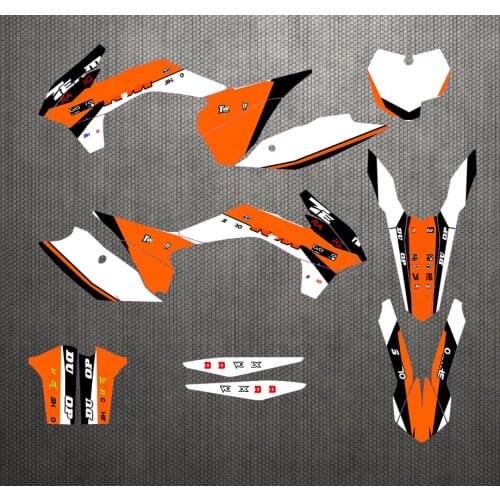 SXF 13-15 EXC 14-16 Free Customized Graphics Sticker Kit Decal Orange For SX SX-F 2013 - 2015 EXC-F 2014 - 2016 Dirt Bike