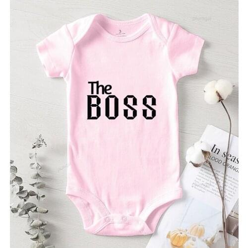 Baby Things for A Girl Printing The Boss Winter Jumpsuit Kids Children Clothes Newborn Girls Winter Clothes Toddler Romper