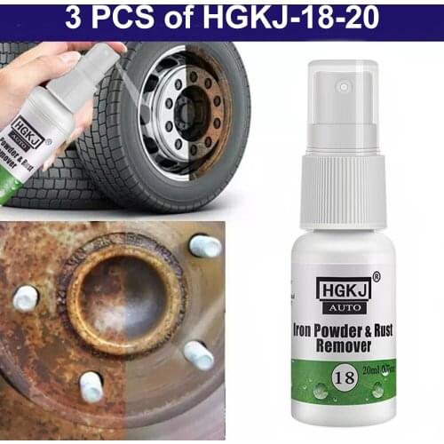 HGKJ-18-20×3 of Car Rust Remover Car Paint Wheel Iron Powder Rust Remover Wheel Iron Powder Polishes Car Cleaning Accessories