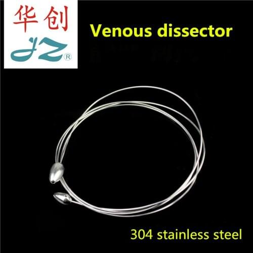 Jz surgical Instrument 304 stainless steel Medical Great Saphenous Vein Stripper round Double head Steel Wire Stripper vena