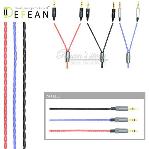 Defean Cable audio cord without mic and remote for Sol Republic Master Track HD V8 V10 V12 X3 headphons headset