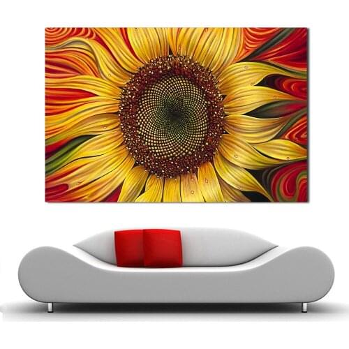 JQHYART Sunflower Picture Home Decor Living Room Painting Modern Canvas Print Wall Art No Frame