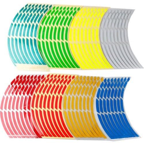 Wheel Sticker Reflective For Honda Yamaha Kawasaki Suzuki Motorcycle Rim Stripe Tape Bike Stickers