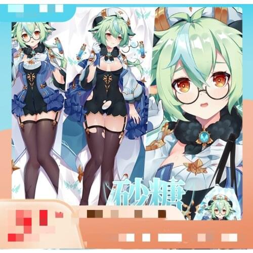 Anime Genshin Impact Astrologist Mona Megistus Dakimakura Hugging Body Pillow Case Otaku Throw Pillow Cushion Pillow Cover SM