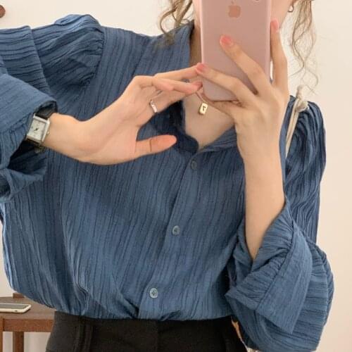 New Spring Vintage Cotton Shirt Female Oversize Womens Long Sleeve Girls Blouse Summer New Women Blouses Femme Blusas