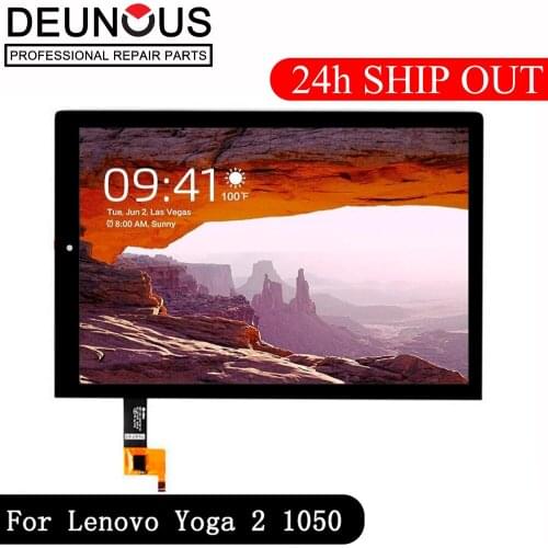 New 10.1'' inch For Lenovo Yoga Tablet 2 1050 1050F 1050L LCD Display Monitor + Digitizer Touch Screen Panel Replacement Frame