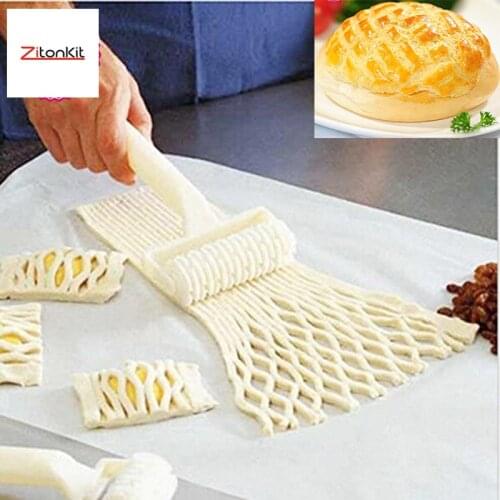 Dough Roller Pastry Cutter Knife Large Lattice Cutter Pasta Tool Cookie Pie Pizza Bread Pastry Lattice Roller Cutter Kitchen DIY