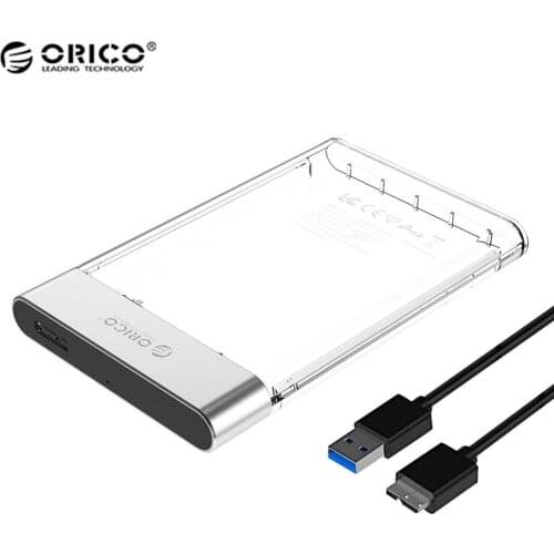 ORICO 2.5 inch Transparent USB3.0 Hard Drive Enclosure SATA to USB 3.0 6Gbps 4TB Hard Disk Case Support UASP HDD for HDD SSD