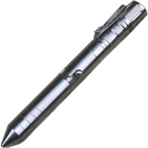2 in 1 Titanium Alloy Bolt Action Pen and Flashlight EDC Tactical Pen USB Fast Charging