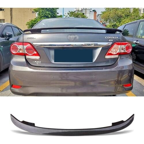 Car Trunk Spoiler Carbon Surface Auto Rear Trunk Wing MT For Toyota Corolla 2006 - 2018 Style Refit Accessories Spoiler