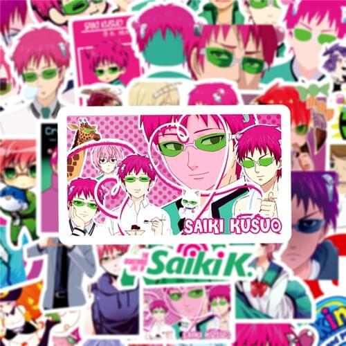 10/50Pcs Japanese Anime Saiki Kusuo No Sai-nan Stickers For Decal On Guitar Suitcase Laptop Phone Fridge Motorcycle Sticker
