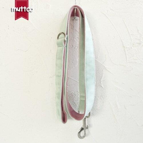 MUTTCO unique design fashionable bow tie handmade dog leash THE MINT PINK dog leash 5 sizes UDL109