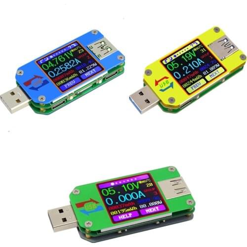 UM34/UM34C UM24/UM24C UM25/UM25C Color LCD Display usb voltage tester current meter Voltmeter battery charge measure 30%off