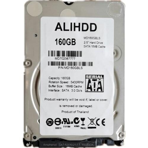 160GB SATA 2.5inch 5400RPM 16M 7mm Height Internal Hard Disk Drive For Laptop Notebook Warranty for 1-year