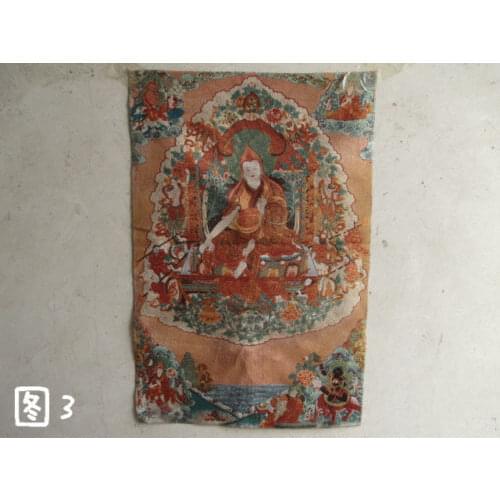 Tibetan silk embroidery thangka guanyin bodhisattva