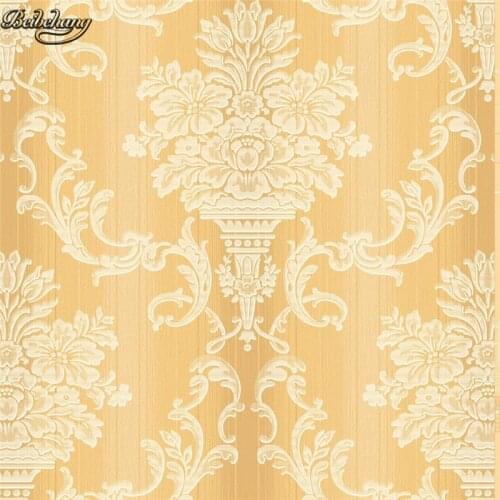 Beibehang High - grade European flowers pure paper wallpaper warm living room bedroom study background wall home decoration