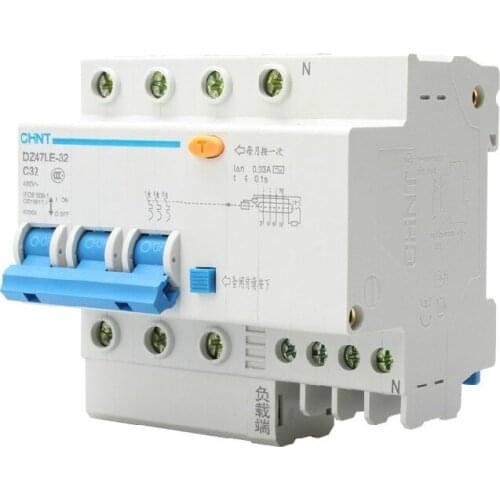 Protection device3P+N Chint breaker leakage DZ47LE-32 63 3P+ 10A 16A 20A 25A 32A 40A 50A 60A