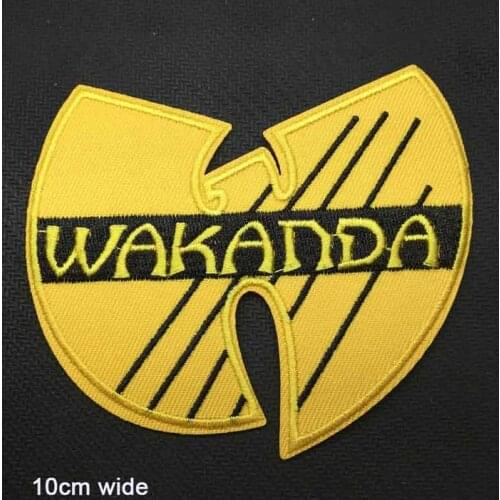 Yellow WAKANDAN Iron on Embroidered Cloth Patch For Girls Boys Clothes Wholesale