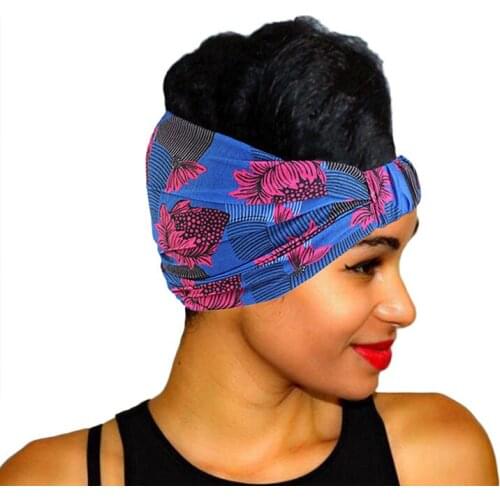 Women Girls Summer Boho Hair Bands Print Headband Bohemian Cross Turban Bandage Bandanas Hair Accessories Headwrap Headwear Gift