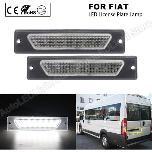 2PCS LED License Plate Light Number Plate Lamp For FIAT DUCATO Box Bus PEUGEOT BOXER Box Bus CITROEN JUMPER Box Bus 1994-2002