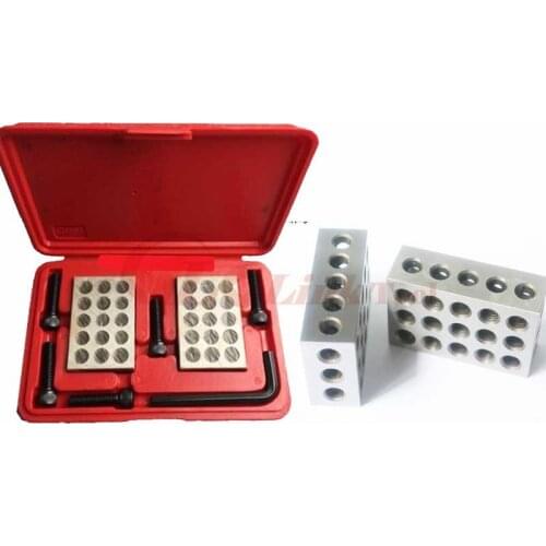 23 holes Precision gauge 1-2-3" Blocks with screw spanner parallel clamping block set 23 holes parallel block with screw wrench