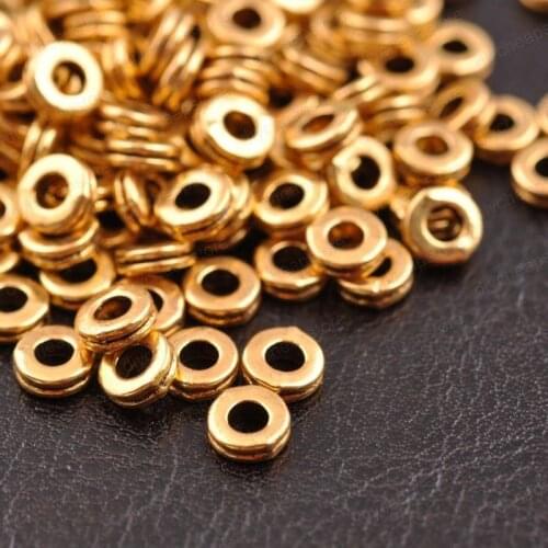 100Pcs 6MM Round spacer Tibetan Silver Metal Beads for Jewelry Making Bracelet DIY Craft