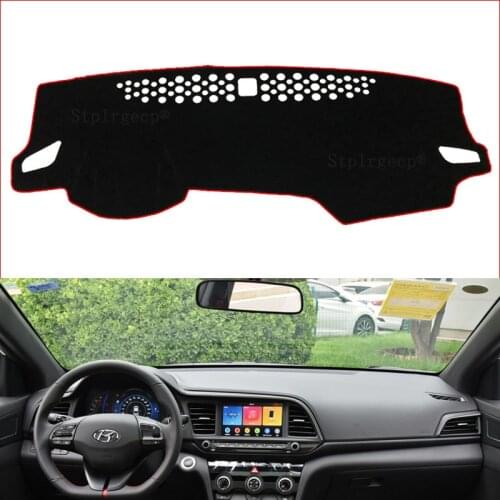 For Hyundai Elantra 2016 2017 2018 2019 Avante Dashboard Cover Sun Shade Dash Mat Pad Carpet Car Stickers Interior Accessories