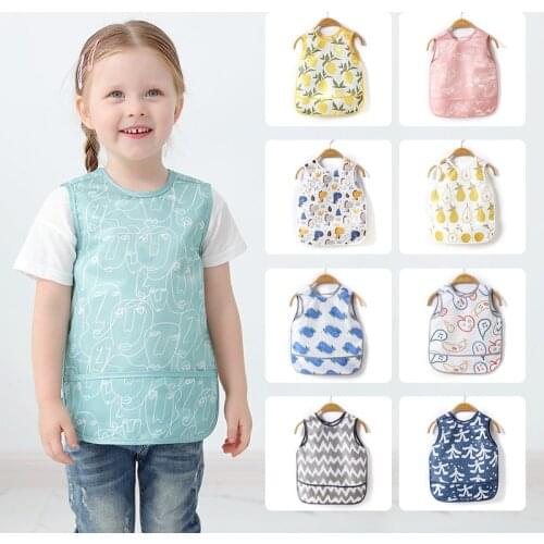 Baby Bandana Bibs Baby Eating Gown Childrens Vest Painting Apron Four Seasons Universal Kids Bib Waterproof Baby Feeding Bib