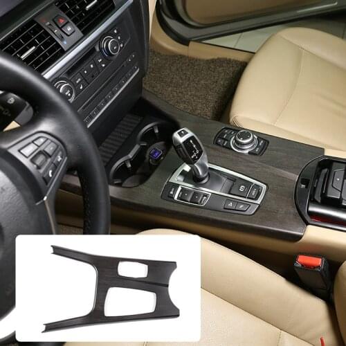 For BMW X3 F25 X4 F26 2011-2017 Oak Wood Grain Gear Shift Knob Panel Trim Cover Car Accessories