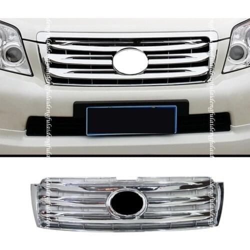 For Toyota Land Cruiser Prado FJ/LC150 2010-2013 Chrome Front Bumper Center Grille Horizontal stripes Retrofit