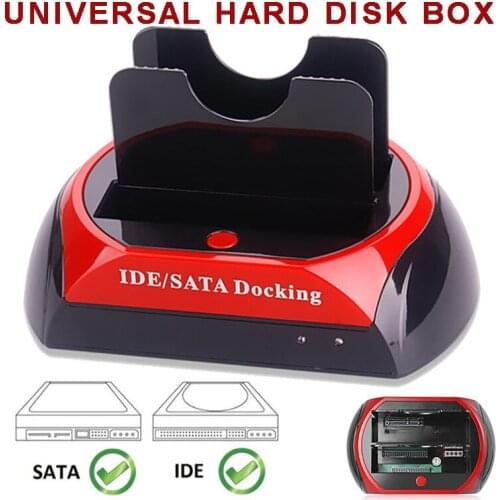 Newest 2.5/3.5 Inch Dual Hard Drive HDD Docking Station USB Dock IDE SATA HUB Fit for Windows